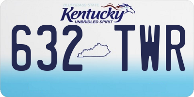 KY license plate 632TWR