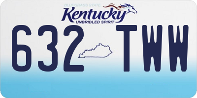 KY license plate 632TWW