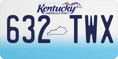 KY license plate 632TWX