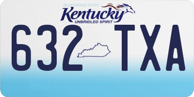 KY license plate 632TXA