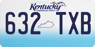 KY license plate 632TXB