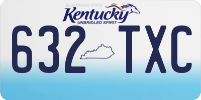 KY license plate 632TXC