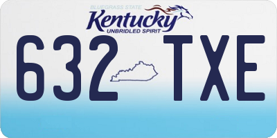 KY license plate 632TXE