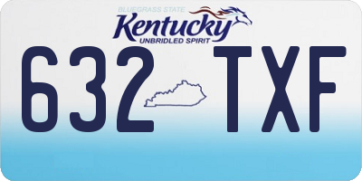 KY license plate 632TXF