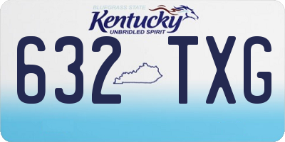 KY license plate 632TXG