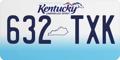 KY license plate 632TXK