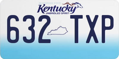 KY license plate 632TXP