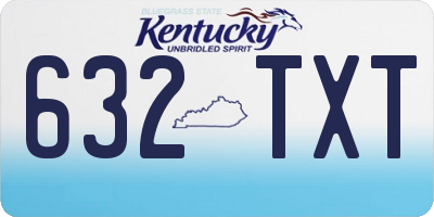 KY license plate 632TXT