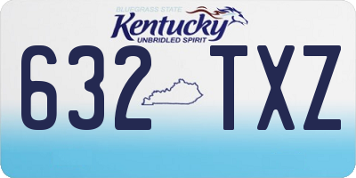 KY license plate 632TXZ
