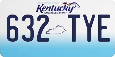 KY license plate 632TYE