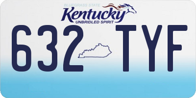 KY license plate 632TYF