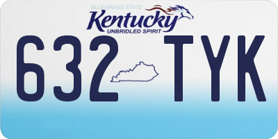 KY license plate 632TYK