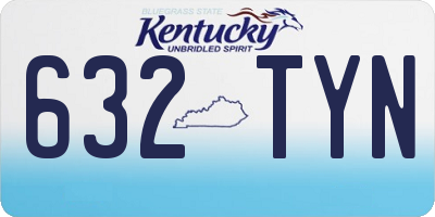 KY license plate 632TYN
