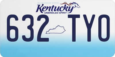 KY license plate 632TYO