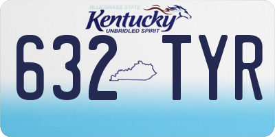 KY license plate 632TYR