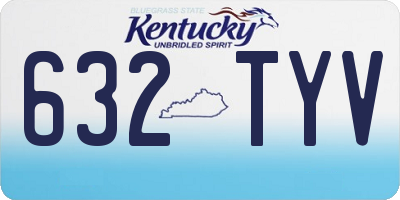 KY license plate 632TYV