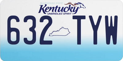 KY license plate 632TYW