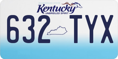 KY license plate 632TYX