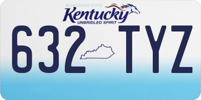 KY license plate 632TYZ