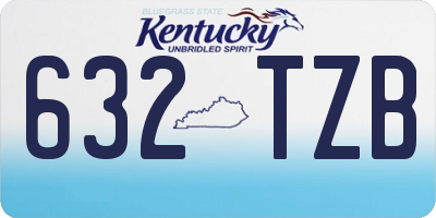 KY license plate 632TZB