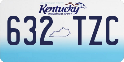 KY license plate 632TZC