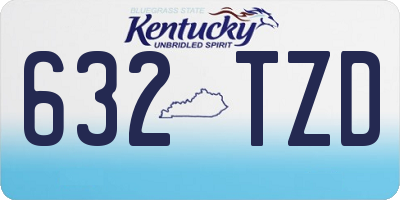 KY license plate 632TZD