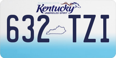 KY license plate 632TZI