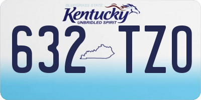 KY license plate 632TZO