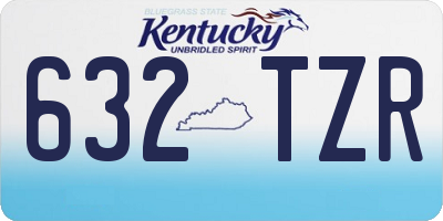 KY license plate 632TZR