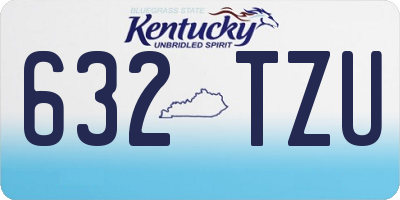 KY license plate 632TZU