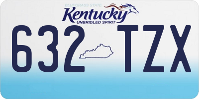 KY license plate 632TZX
