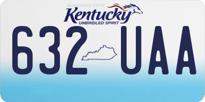 KY license plate 632UAA