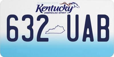 KY license plate 632UAB