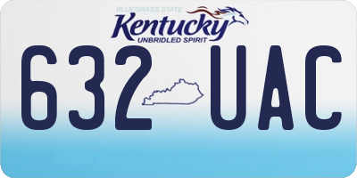 KY license plate 632UAC