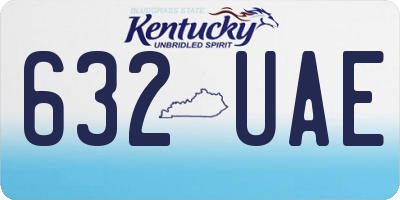 KY license plate 632UAE