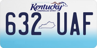 KY license plate 632UAF