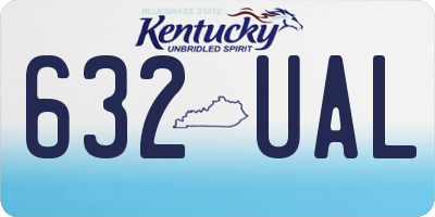 KY license plate 632UAL
