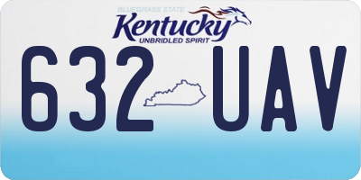 KY license plate 632UAV