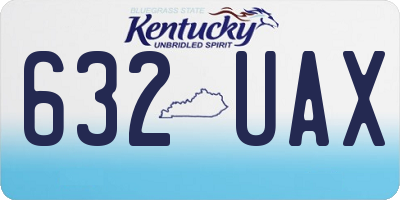 KY license plate 632UAX