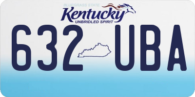 KY license plate 632UBA