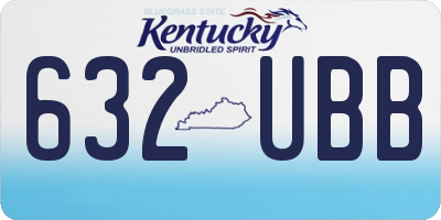 KY license plate 632UBB