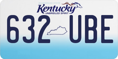 KY license plate 632UBE