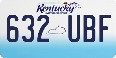 KY license plate 632UBF