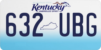 KY license plate 632UBG