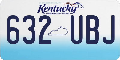 KY license plate 632UBJ