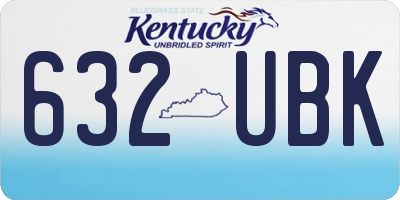 KY license plate 632UBK