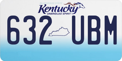 KY license plate 632UBM