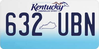 KY license plate 632UBN