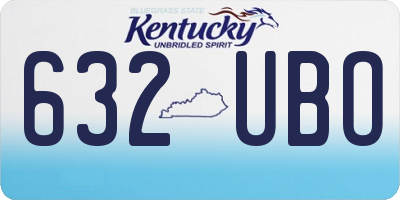 KY license plate 632UBO