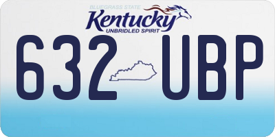 KY license plate 632UBP